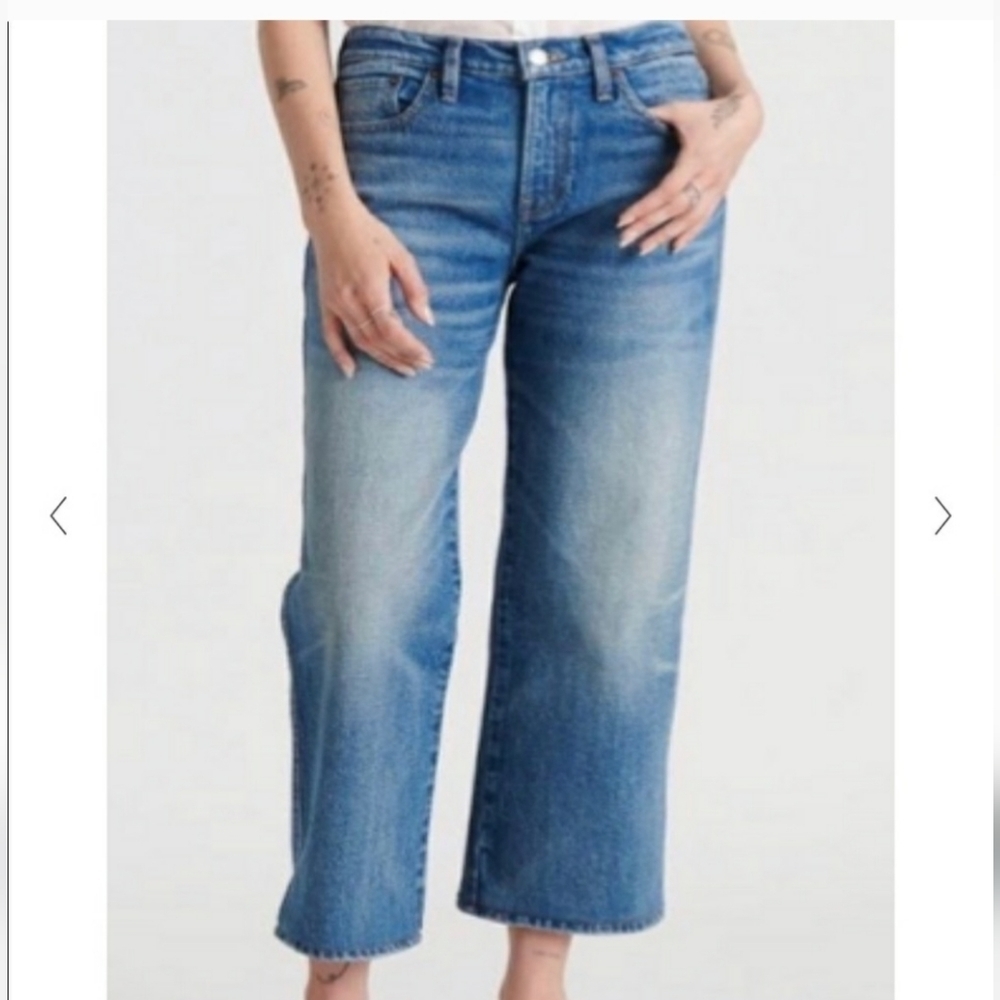 LUCKY BRAND Mid rise crop wide leg